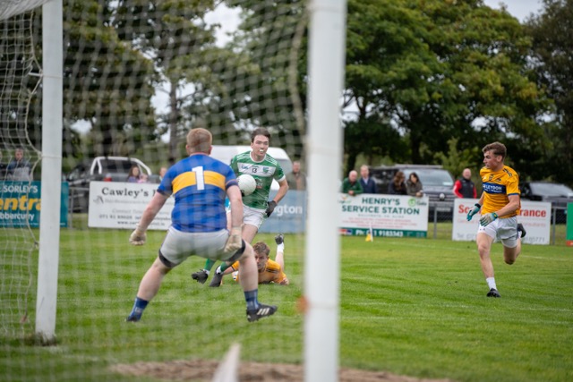 Luke Marren in action vs Owenmore Gaels